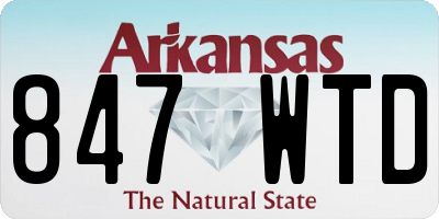 AR license plate 847WTD