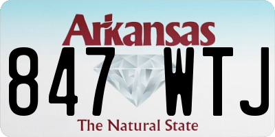 AR license plate 847WTJ