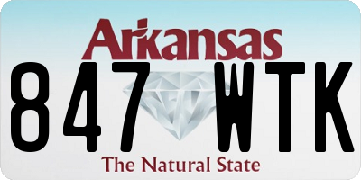 AR license plate 847WTK