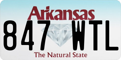 AR license plate 847WTL