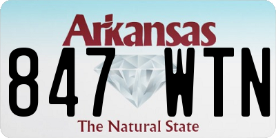 AR license plate 847WTN