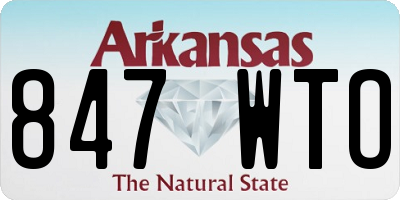 AR license plate 847WTO