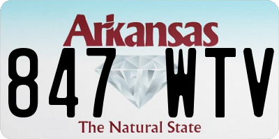 AR license plate 847WTV