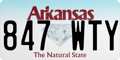 AR license plate 847WTY