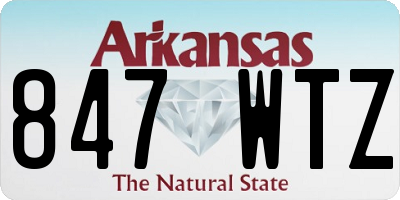 AR license plate 847WTZ