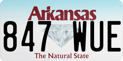 AR license plate 847WUE