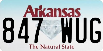 AR license plate 847WUG