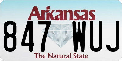 AR license plate 847WUJ