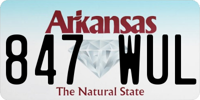 AR license plate 847WUL