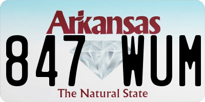 AR license plate 847WUM