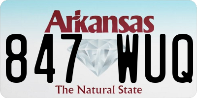 AR license plate 847WUQ