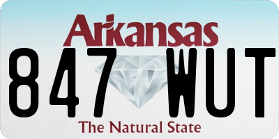 AR license plate 847WUT