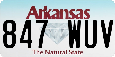 AR license plate 847WUV