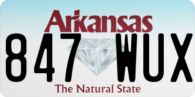 AR license plate 847WUX
