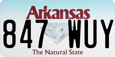 AR license plate 847WUY