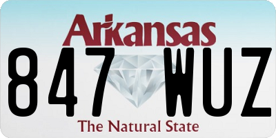 AR license plate 847WUZ