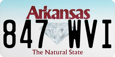 AR license plate 847WVI