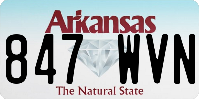 AR license plate 847WVN