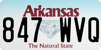 AR license plate 847WVQ
