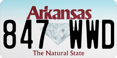 AR license plate 847WWD