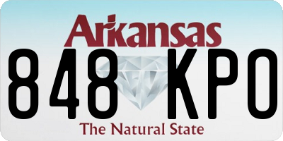 AR license plate 848KPO