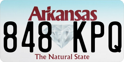 AR license plate 848KPQ