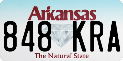 AR license plate 848KRA