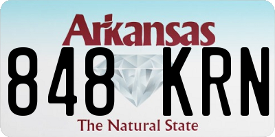 AR license plate 848KRN
