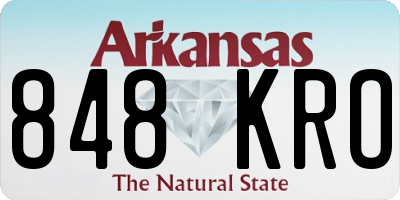 AR license plate 848KRO