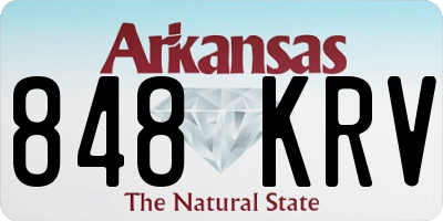 AR license plate 848KRV