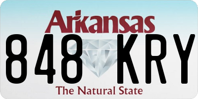 AR license plate 848KRY