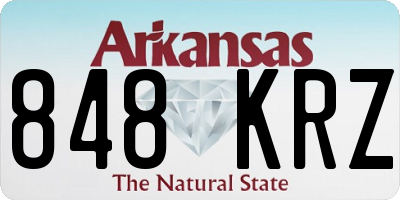 AR license plate 848KRZ