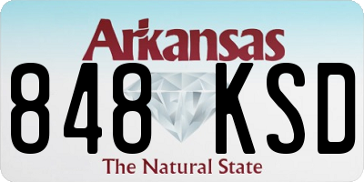 AR license plate 848KSD
