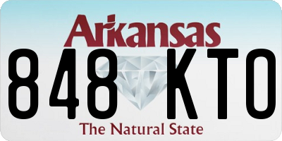 AR license plate 848KTO