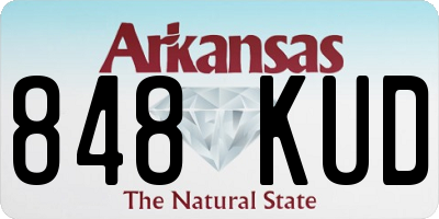 AR license plate 848KUD