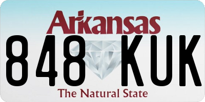 AR license plate 848KUK