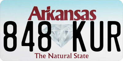AR license plate 848KUR