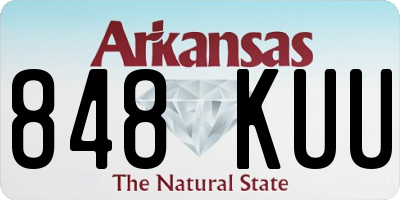 AR license plate 848KUU