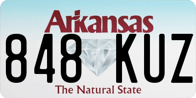 AR license plate 848KUZ