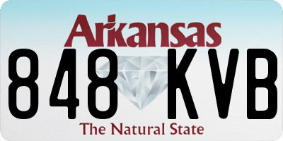 AR license plate 848KVB