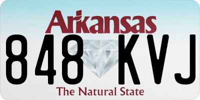 AR license plate 848KVJ