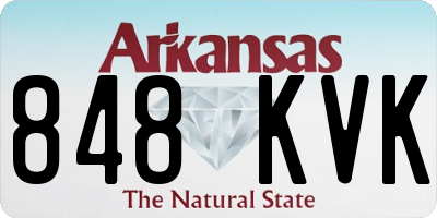 AR license plate 848KVK