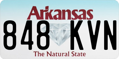 AR license plate 848KVN
