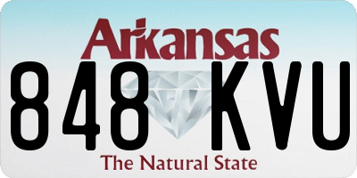AR license plate 848KVU