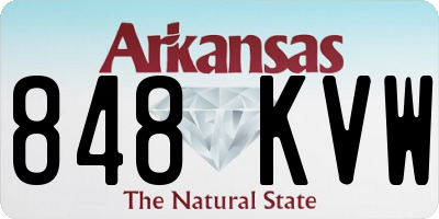 AR license plate 848KVW