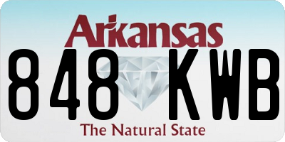 AR license plate 848KWB