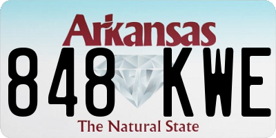 AR license plate 848KWE