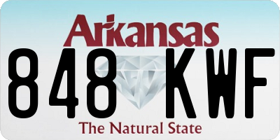 AR license plate 848KWF