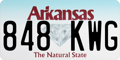 AR license plate 848KWG