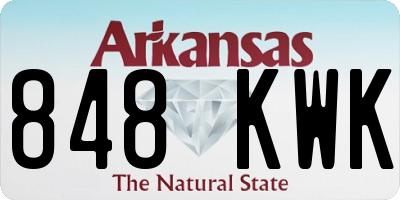 AR license plate 848KWK